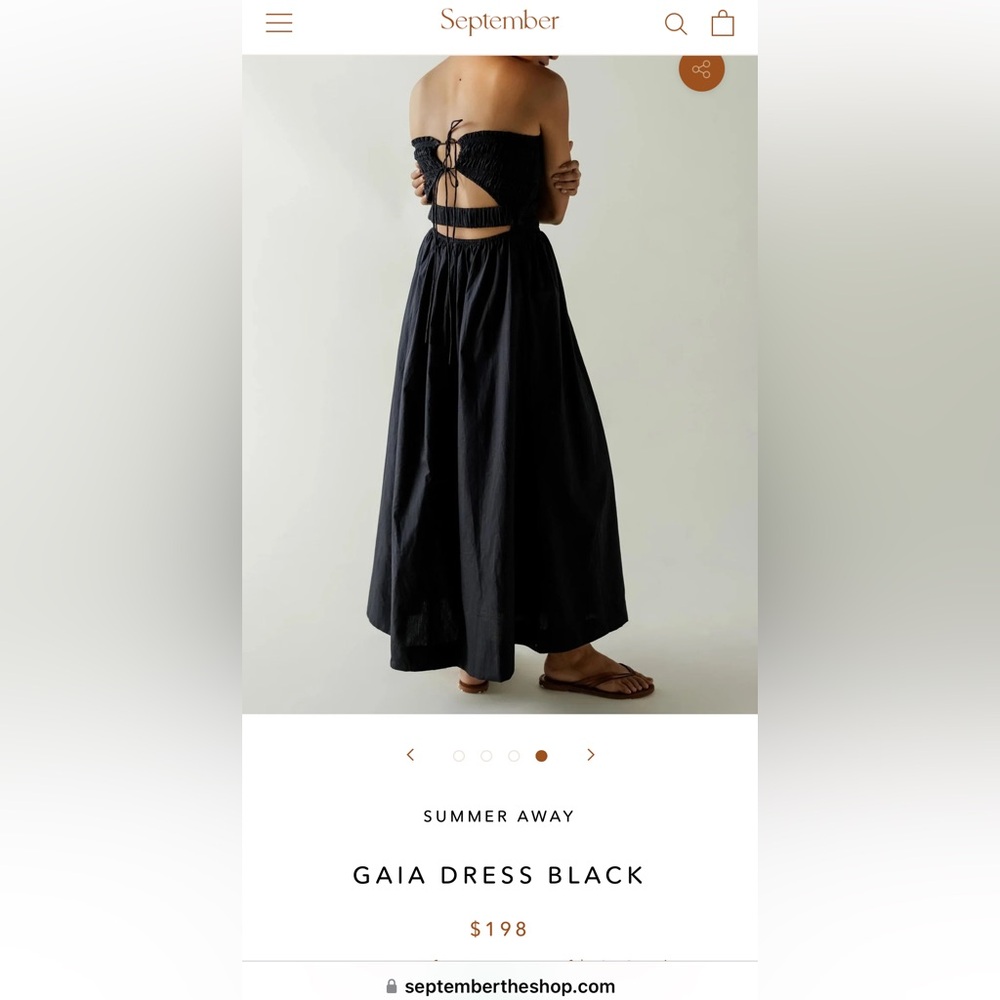 WORN ONCE Summer Away strapless Gaia dress
